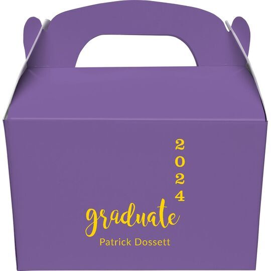 Graduate and Year Graduation Gable Favor Boxes